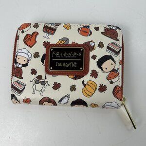 Loungefly Mini Wallet Friends Tv Show Thanksgiving Turkey Pumpkin Brown